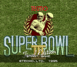 Tecmo Super Bowl III - Final Edition (Japan) Title Screen